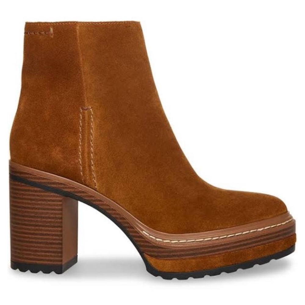 Brown suede Steve Madden booties. Perfect condition, never worn, size 7.5.